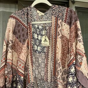 EASEL BOHO Kimono NWT